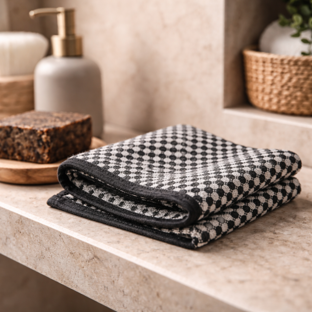 Exfolierande duschhandduk – Skonsam & effektiv